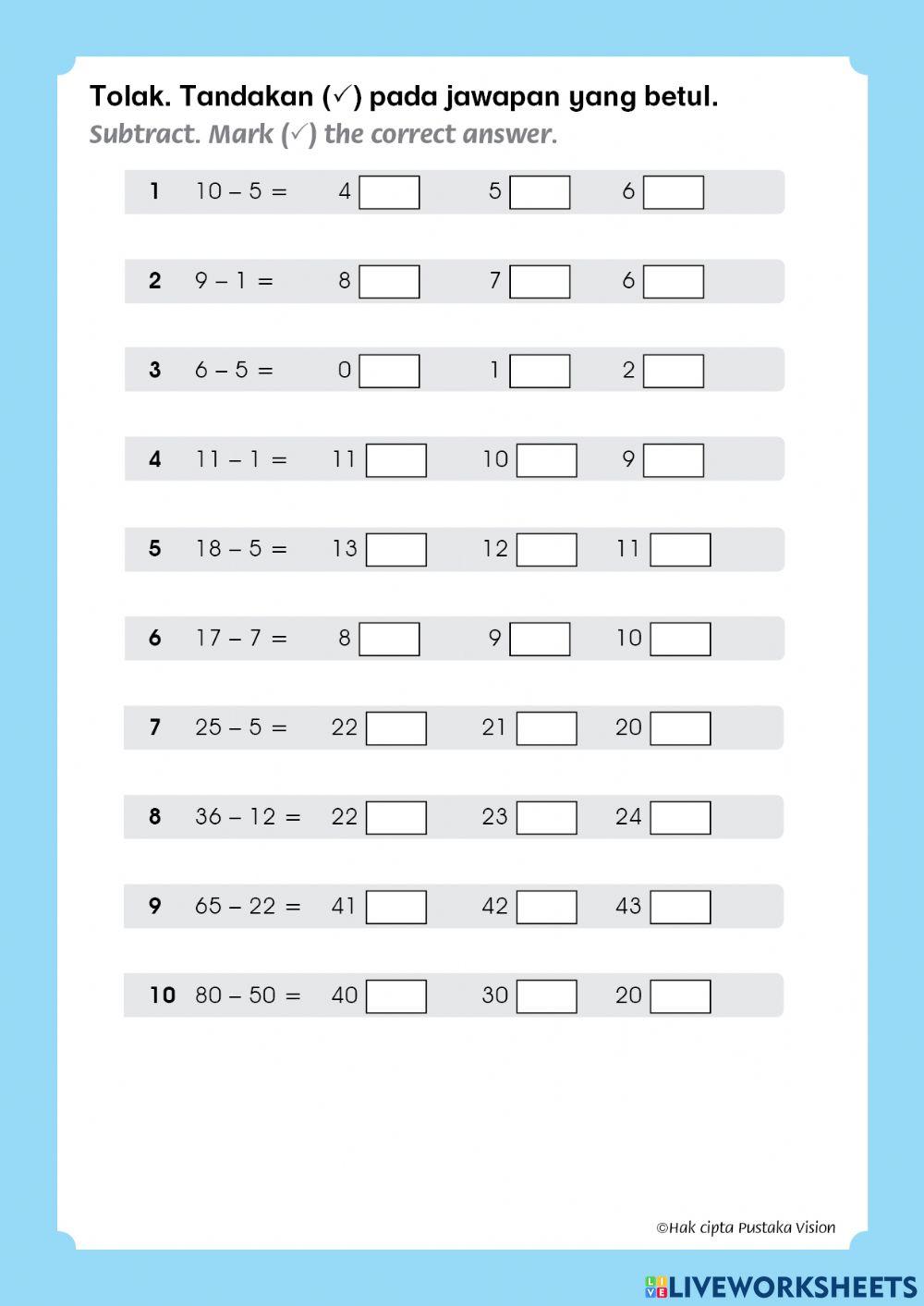 Unit 2: Tambah dan Tolak