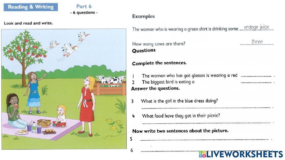 Test review 1 reading movers