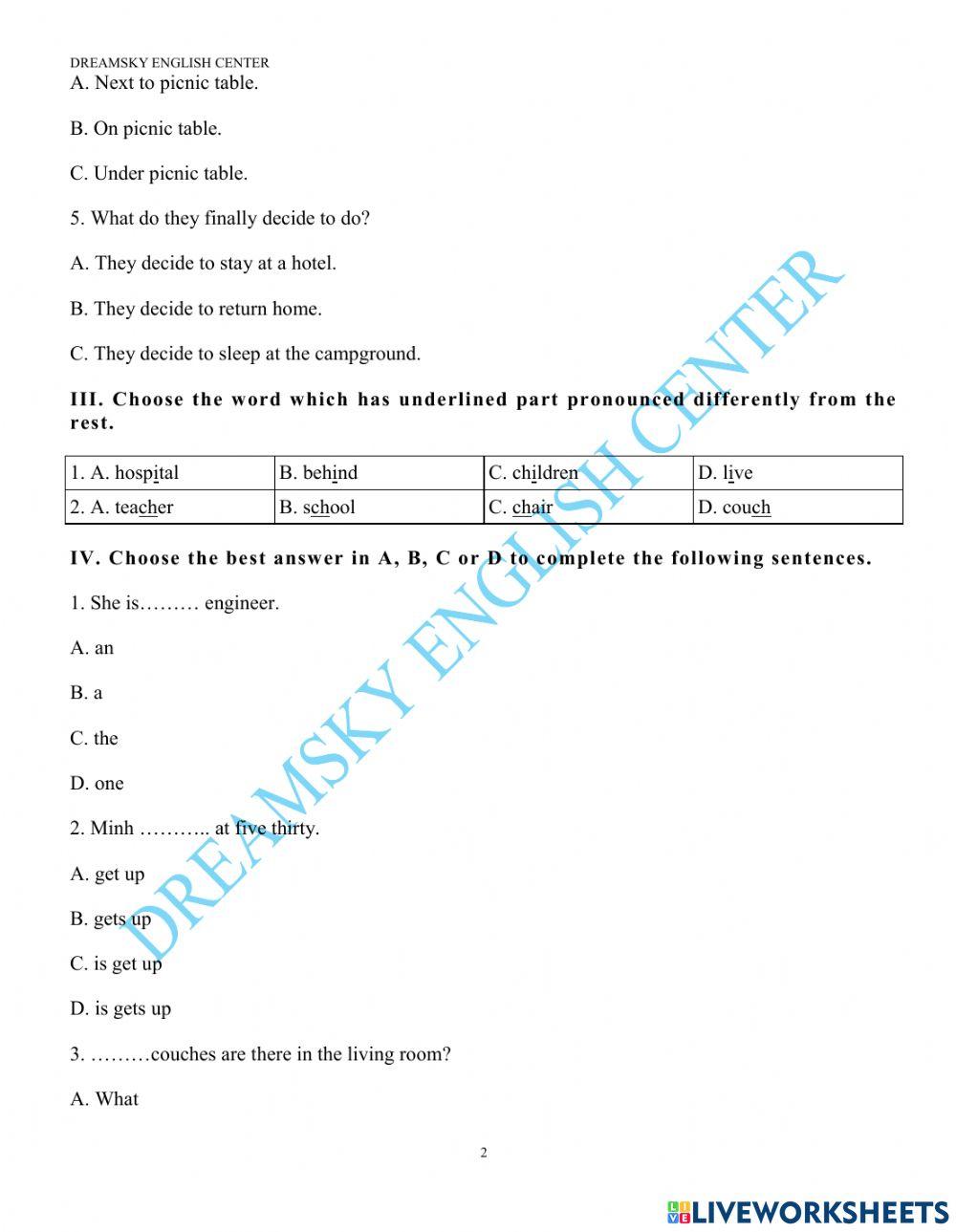 Grade 6-Test 5-Semester 1