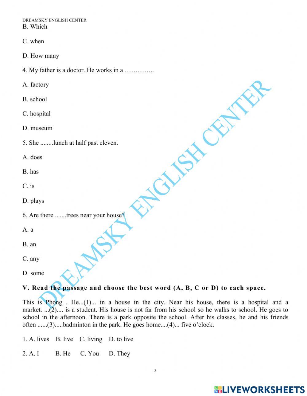 Grade 6-Test 5-Semester 1