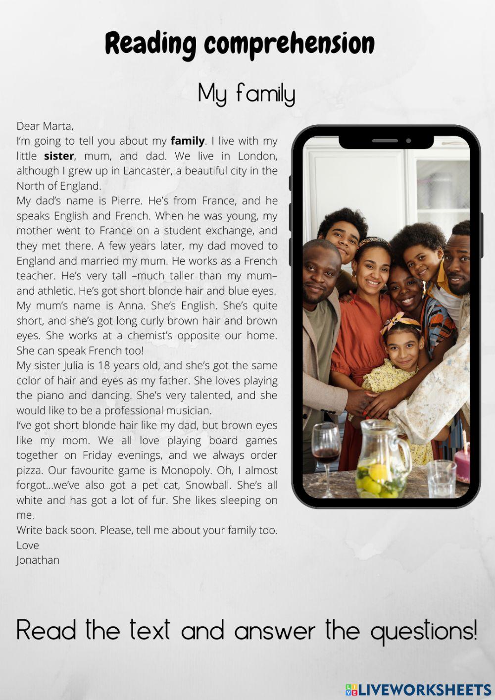 Reading comprehension