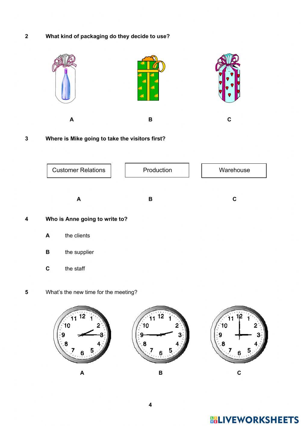 Homework - listening bec 1