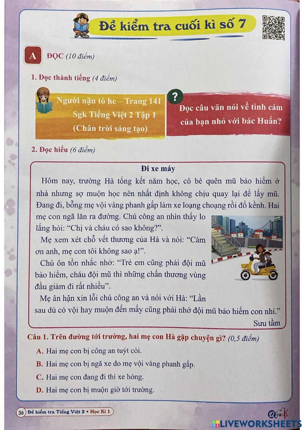 Tiếng Việt tuần 18