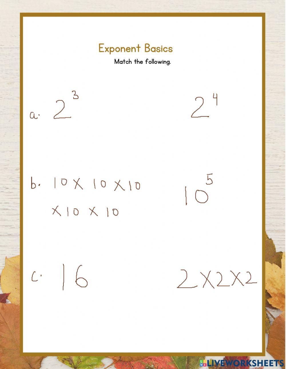 Exponents Basics