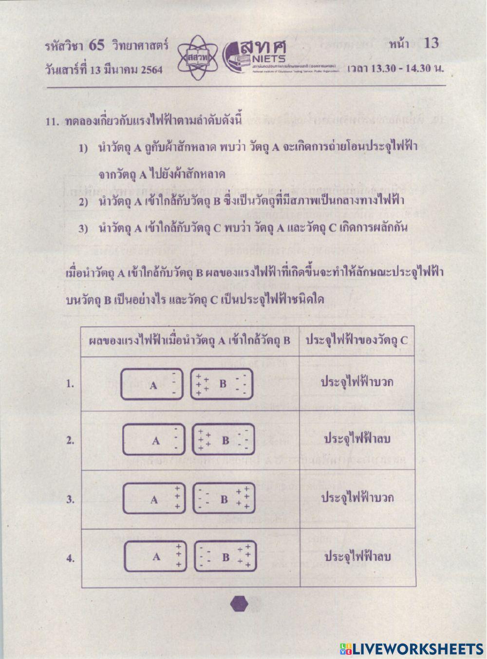 โอเน็ตวิทยาศาสตร์