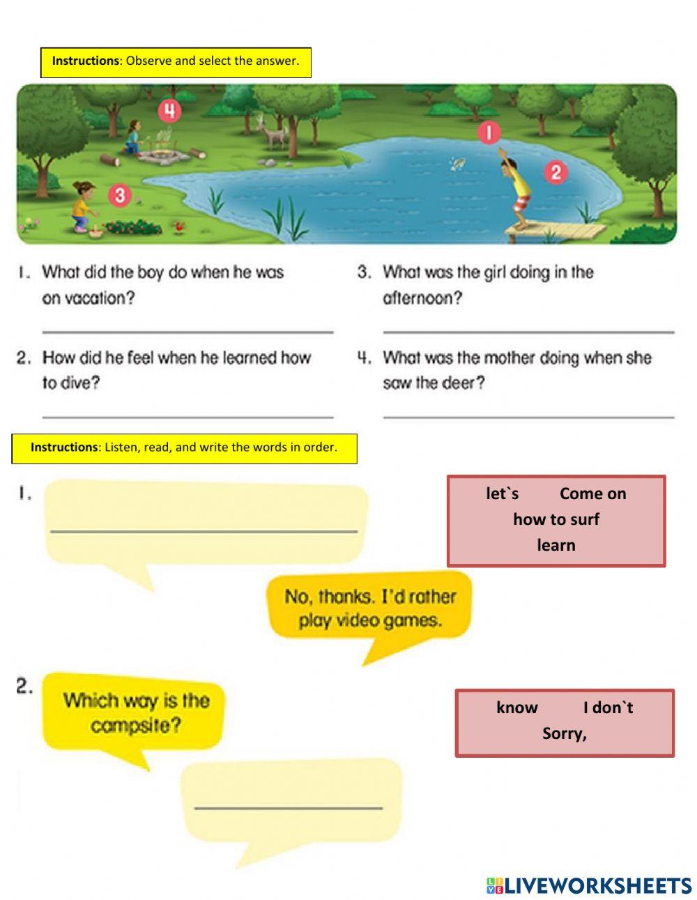 Past continuous & Past Simple