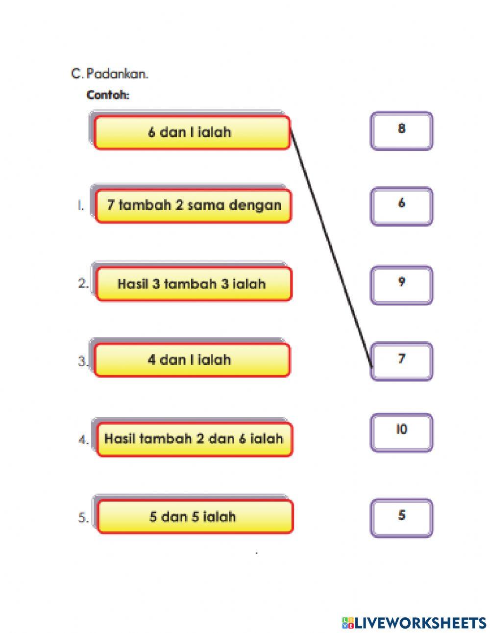 Mat pemulihan nombor lingkungan 100