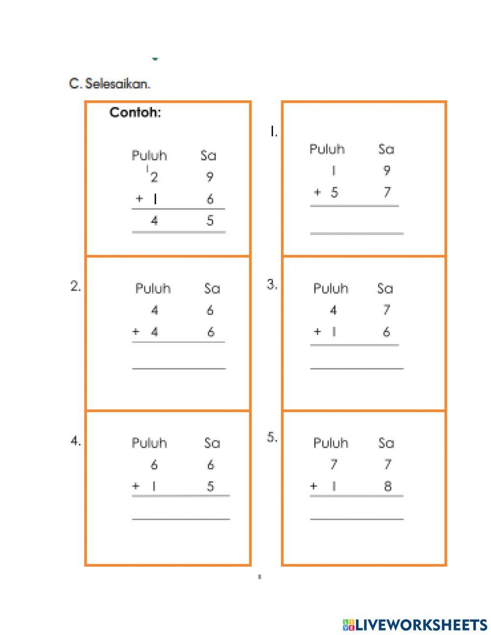 Mat pemulihan nombor lingkungan 100