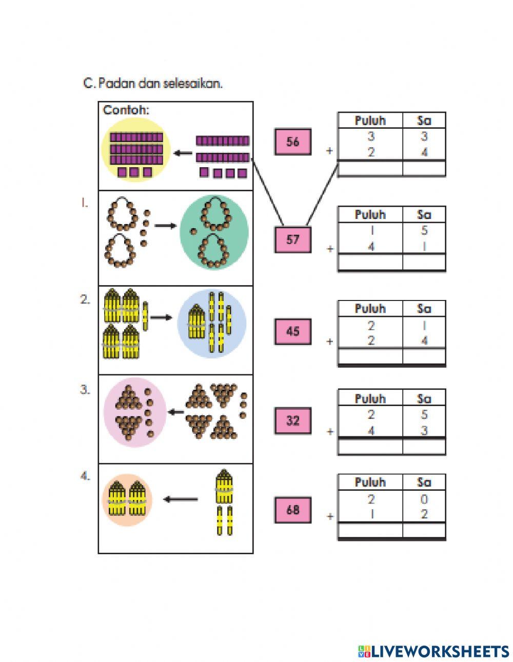 Mat pemulihan nombor lingkungan 100