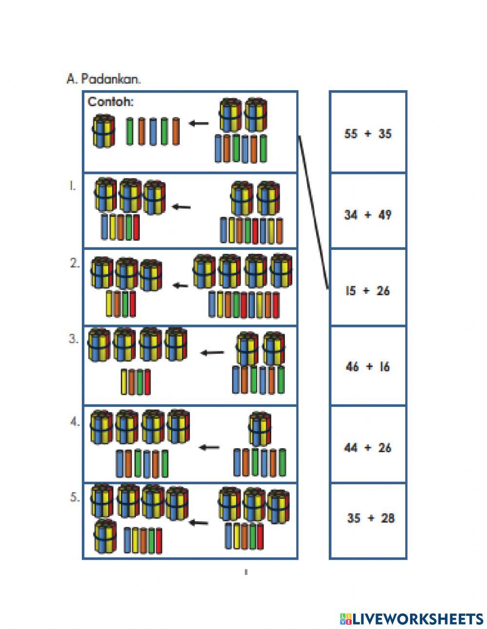 Mat pemulihan nombor lingkungan 100