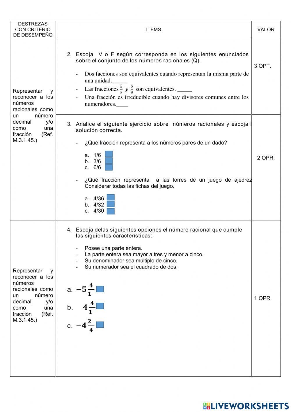 Prueba parcial 2, 8vo EGB