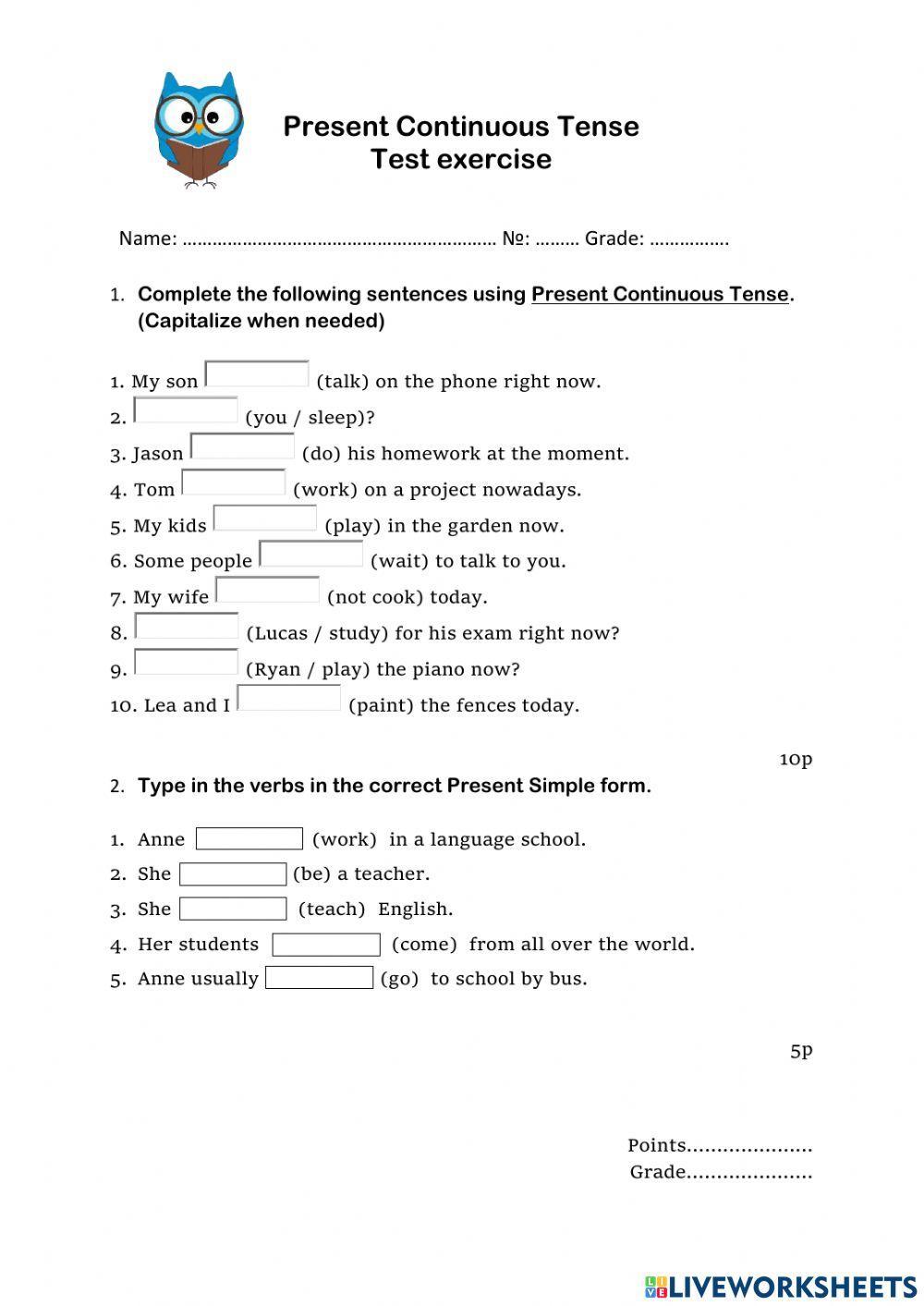 Present Continus Tense