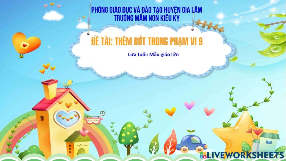 Thêm bớt trong  phạm vi 9