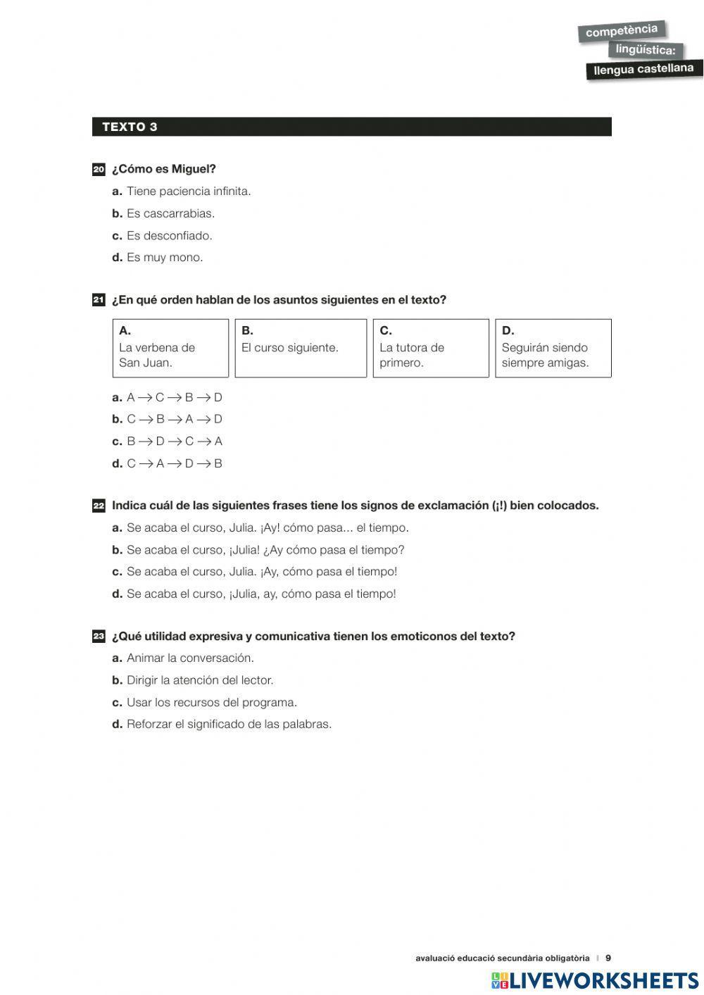 Competencias básicas 4ESO