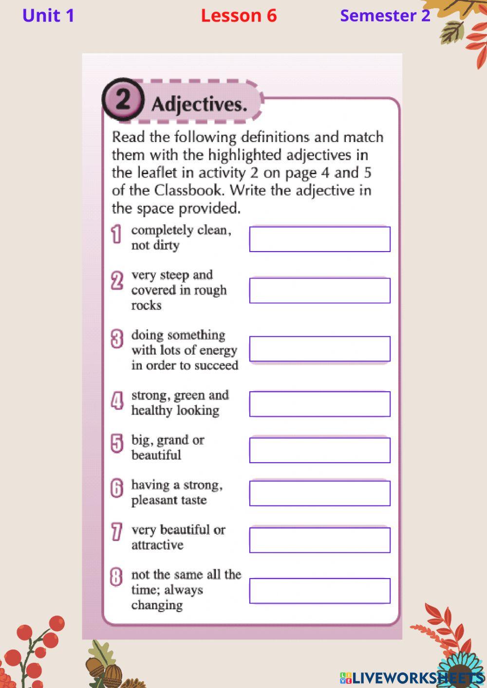Unit 1 Lesson 6 S 2 worksheet | Live Worksheets