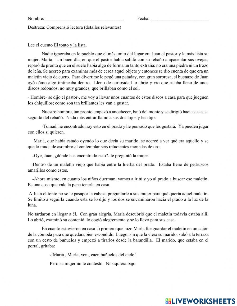 Comprensión Lectora