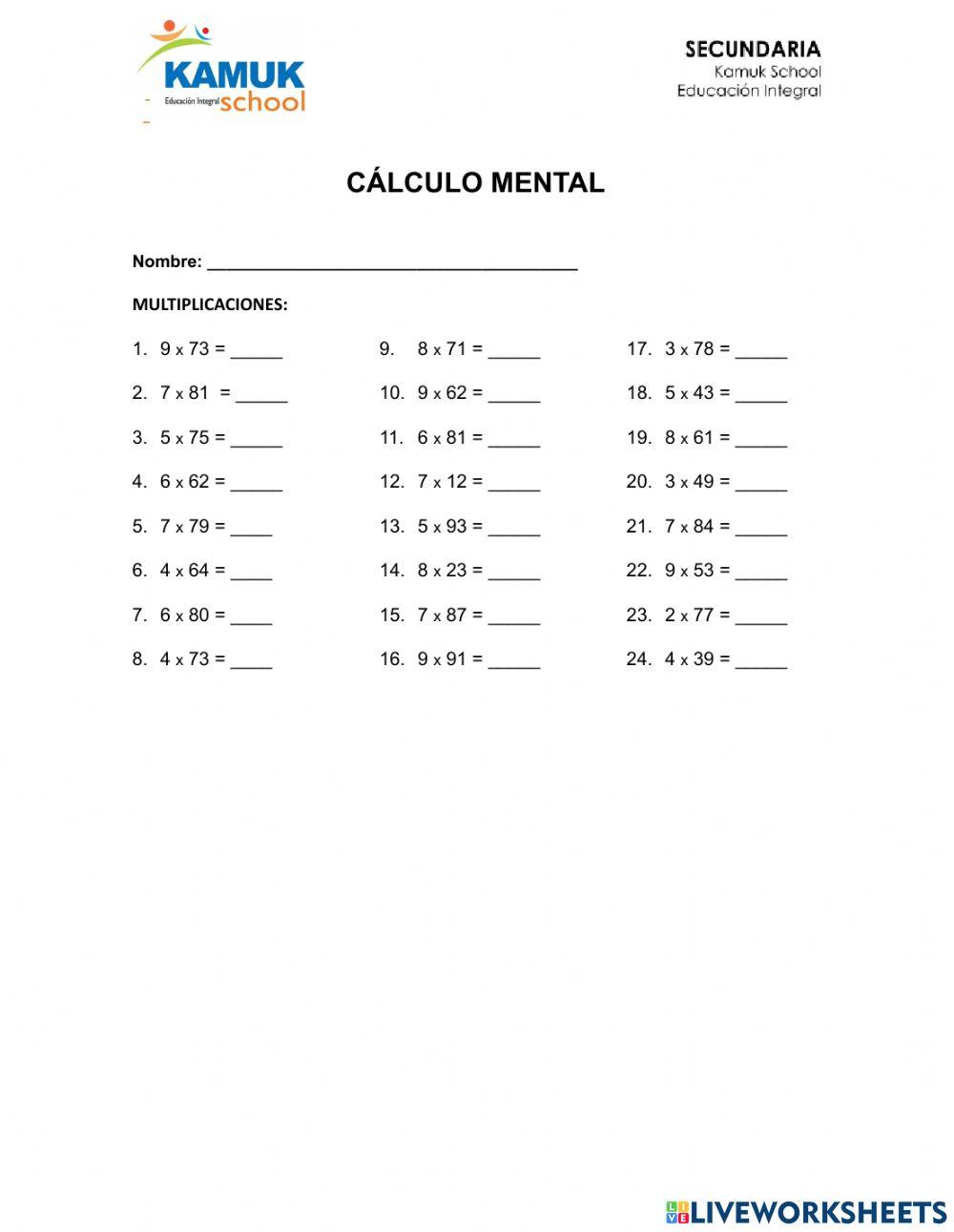 Calculo mental