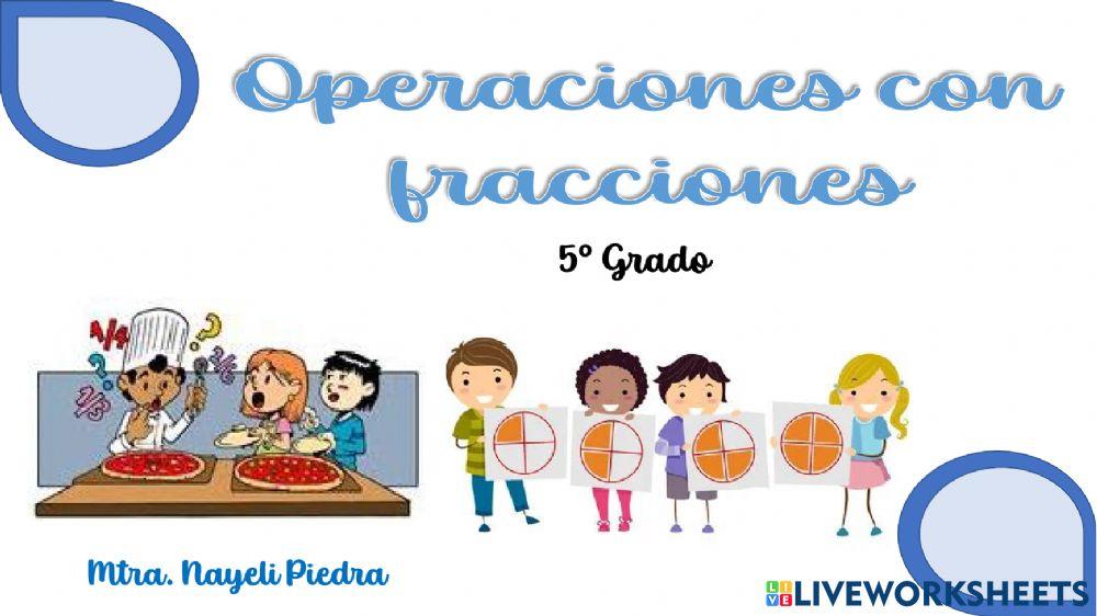 Operaciones con fracciones