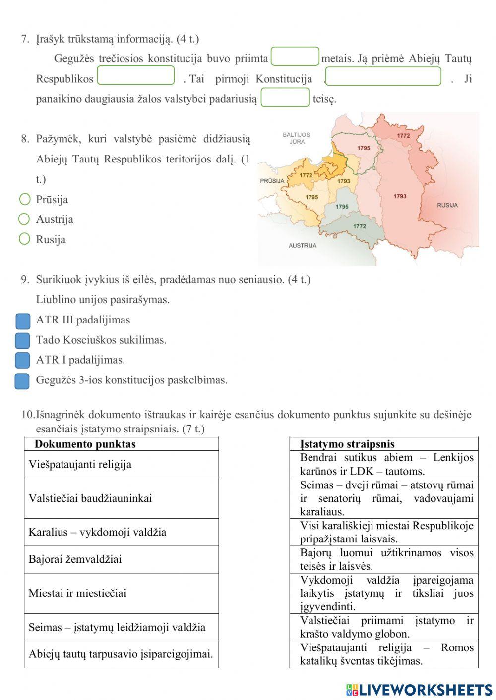 Kontrolinis darbas ATR