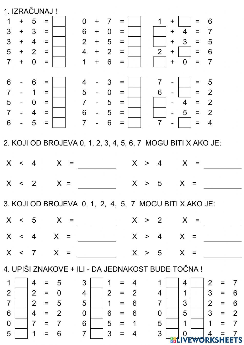 Zbrajanje i oduzimanje brojeva Zbrajanje i oduzimanje brojeva