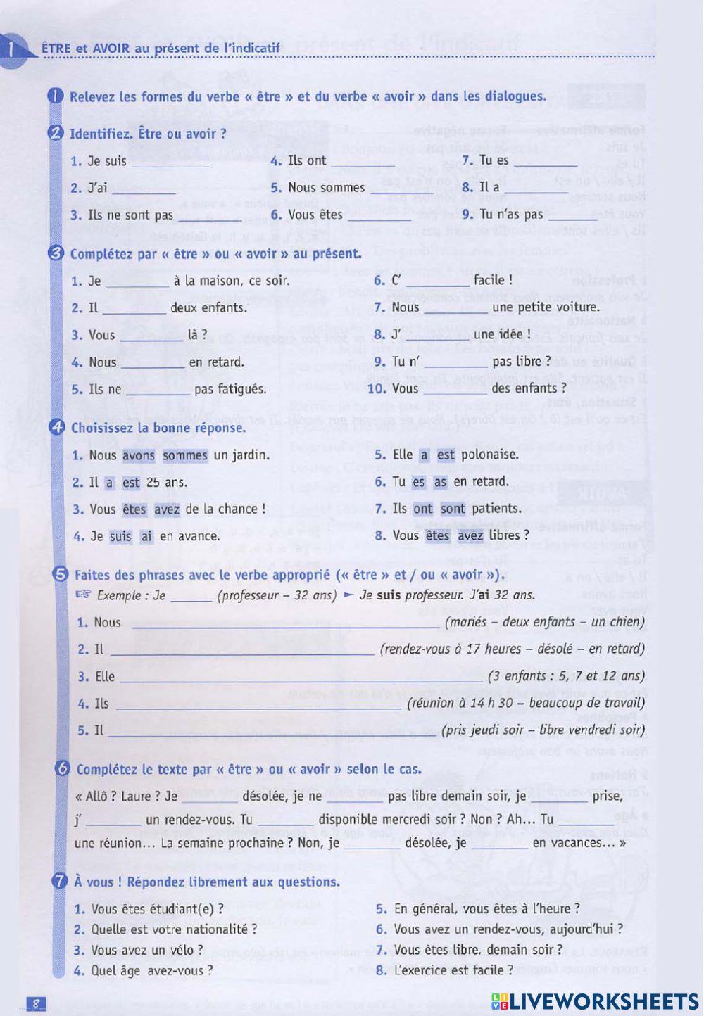 Dialogue - Être et avoir