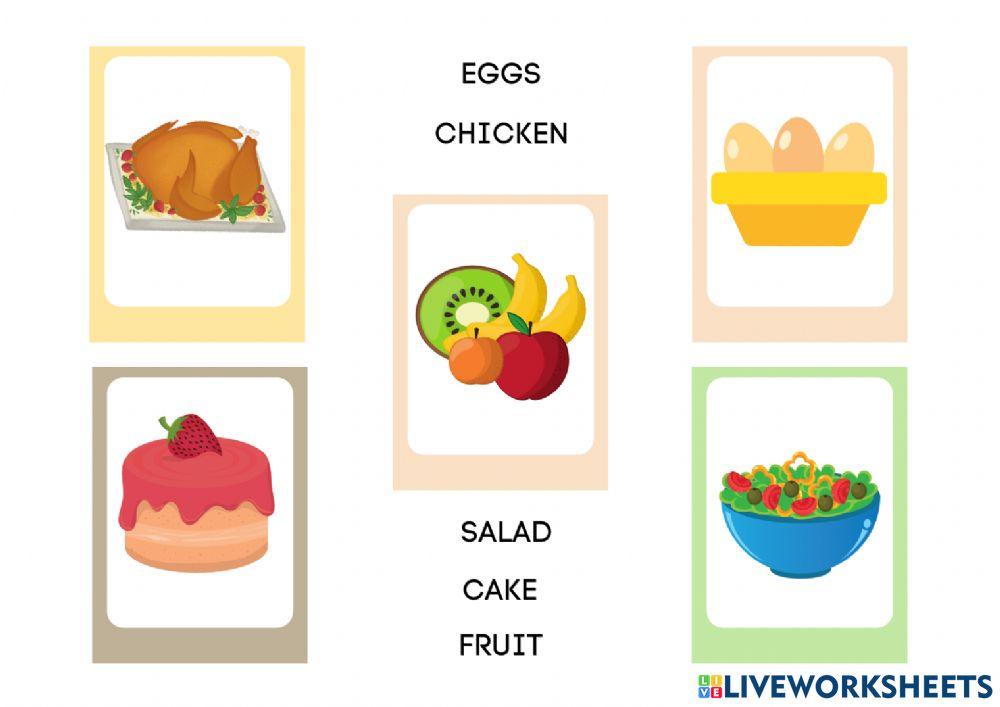 Food online exercise for 1º | Live Worksheets