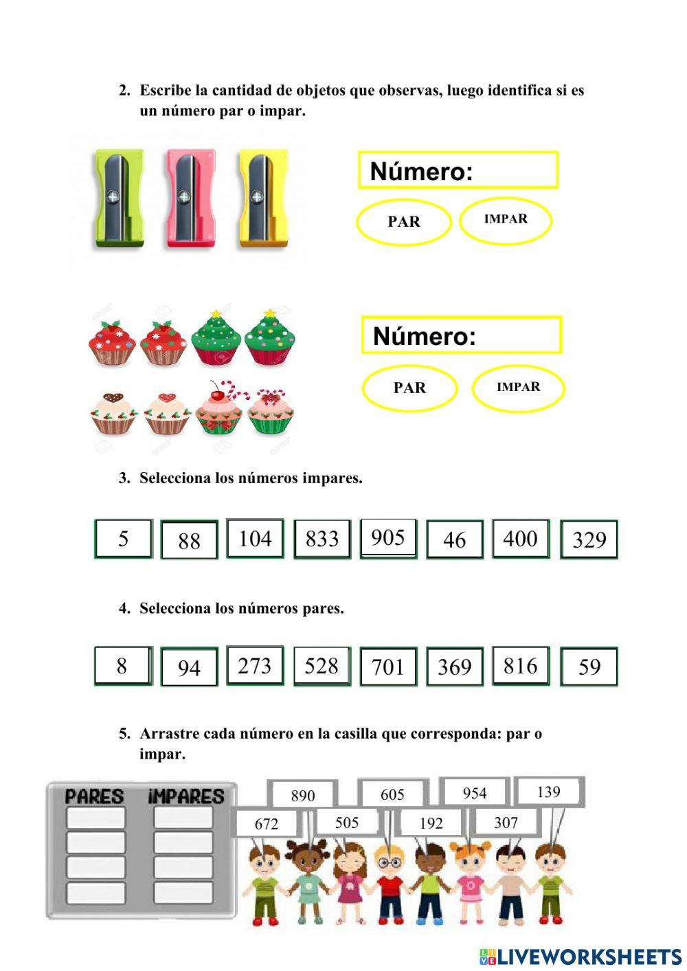 Numeros pares e impares