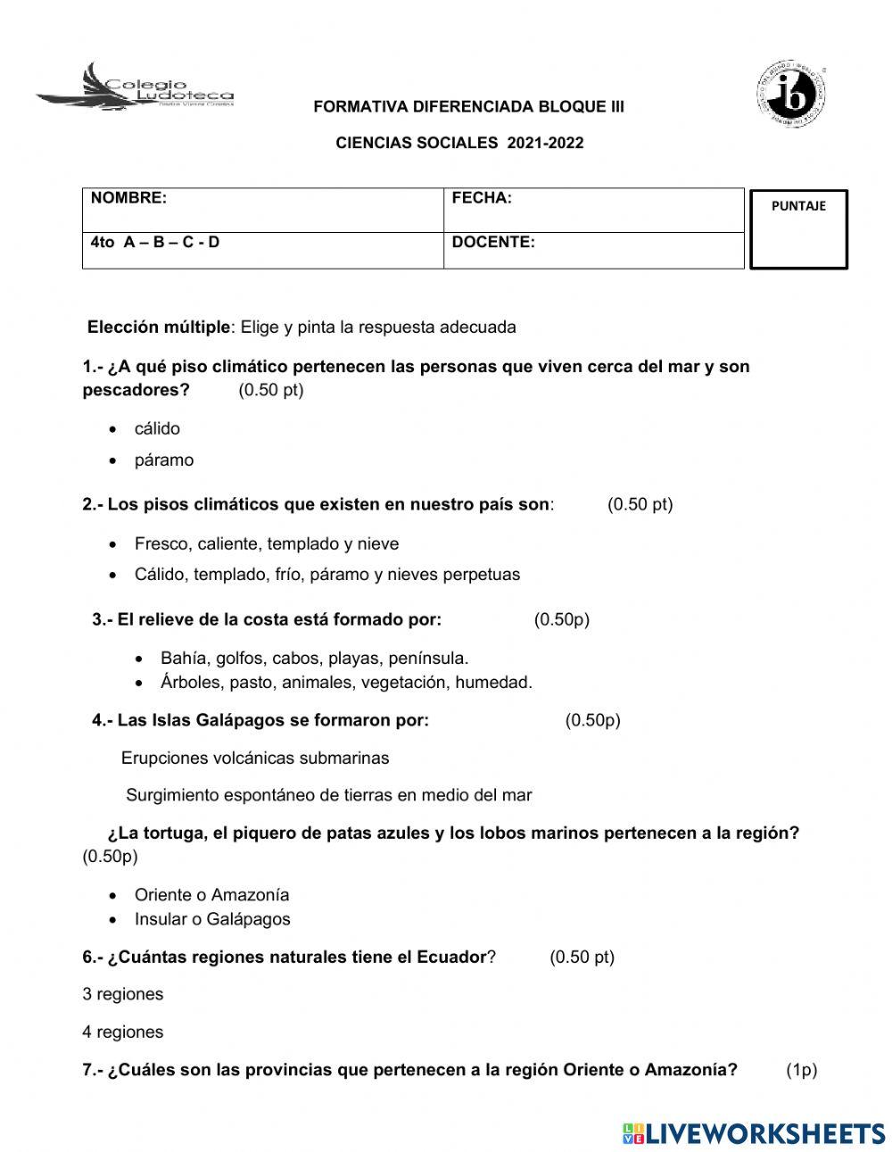 Evaluaciòn formativa diferenciada 3