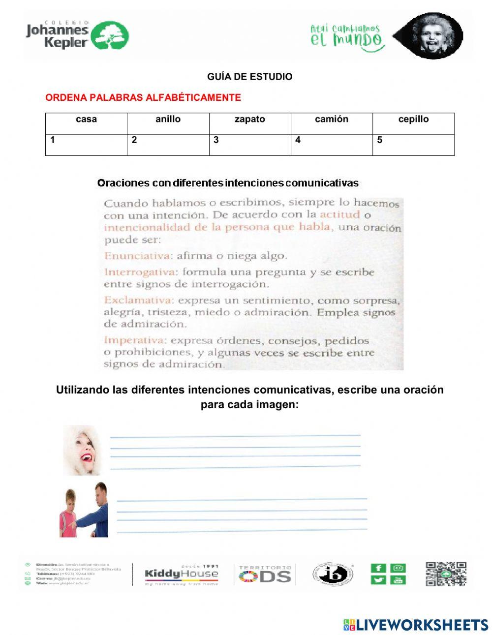 Guía de estudios  lenguaje 1 4to de básica