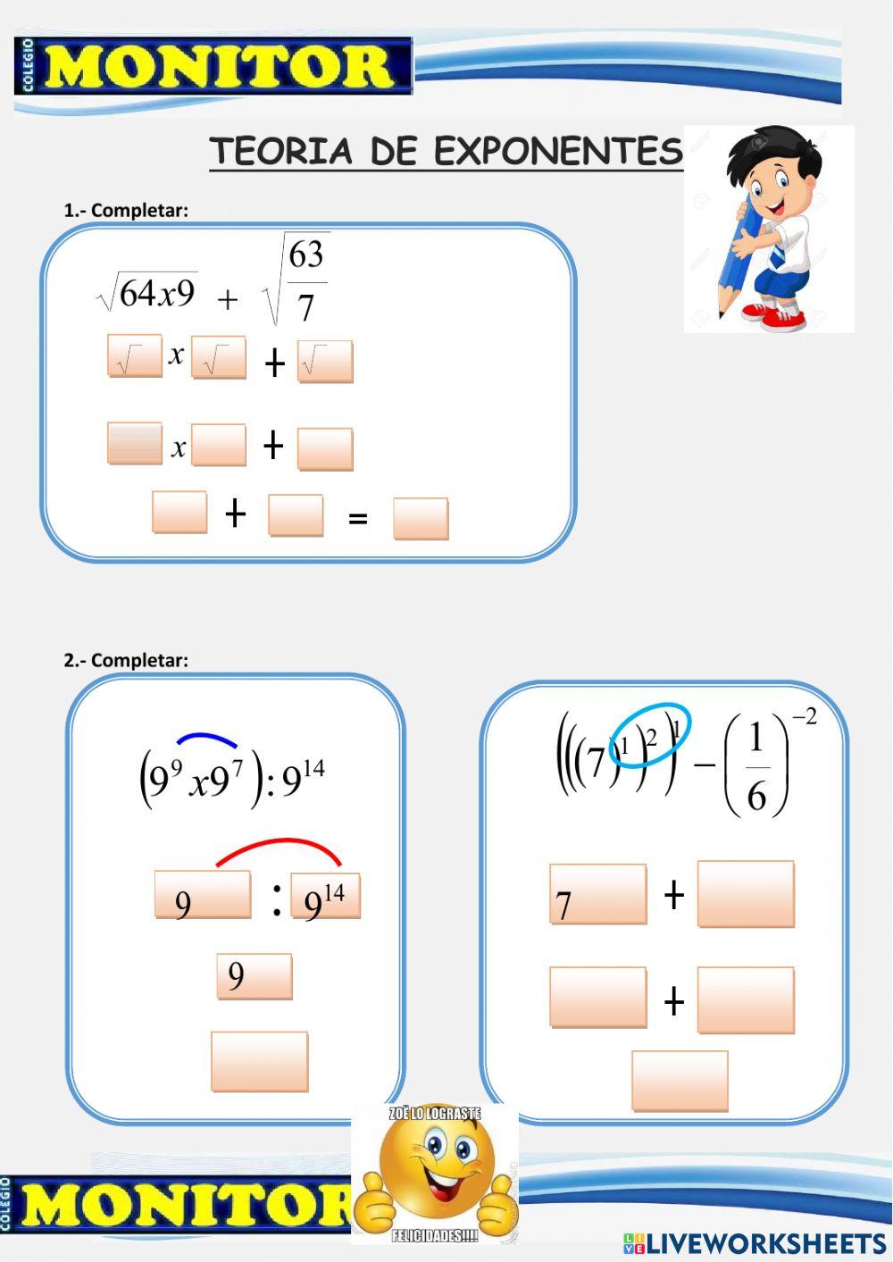 Teoria de exponentes