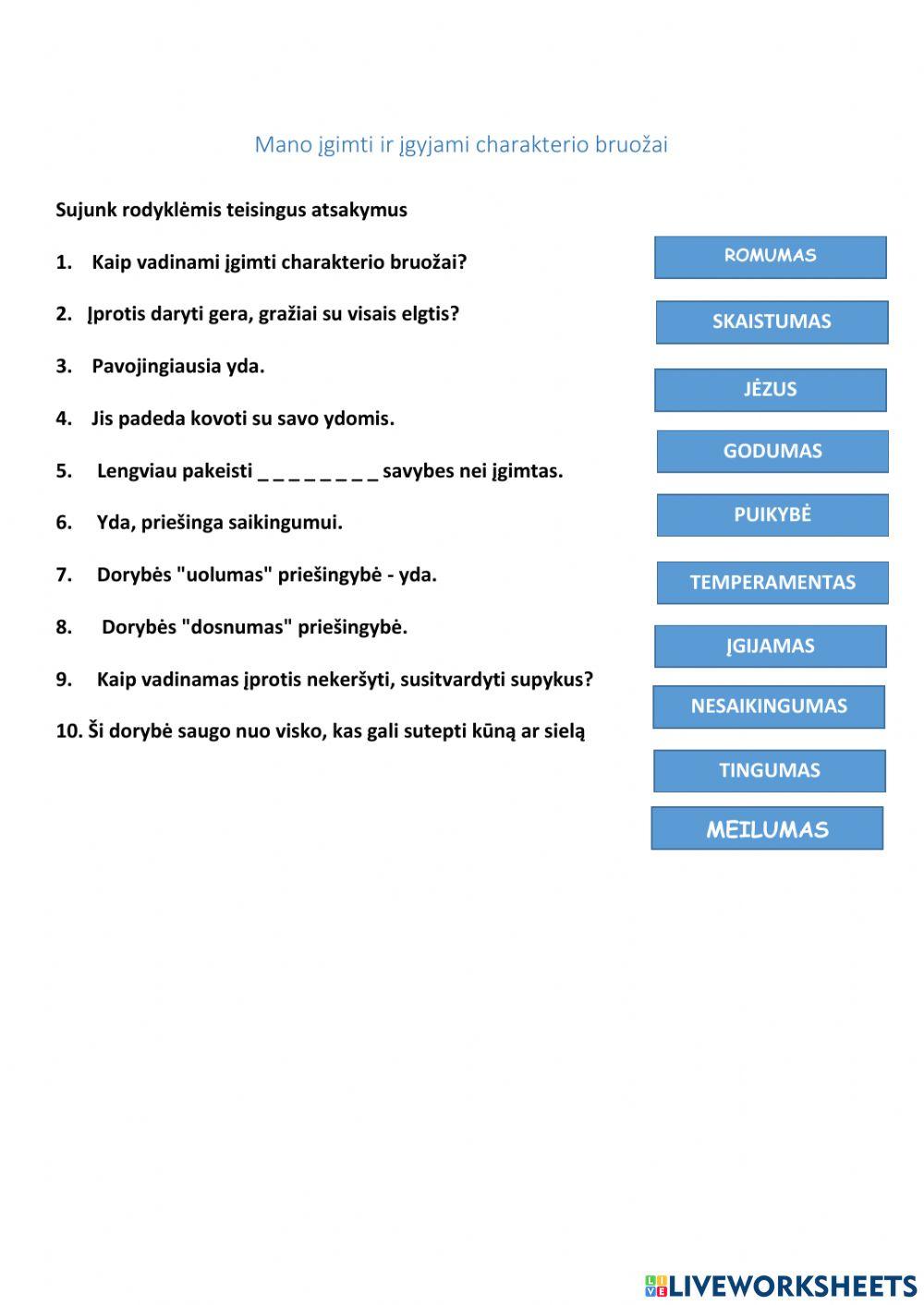 Charakterio bruožai: įgimti ir įgyjami 