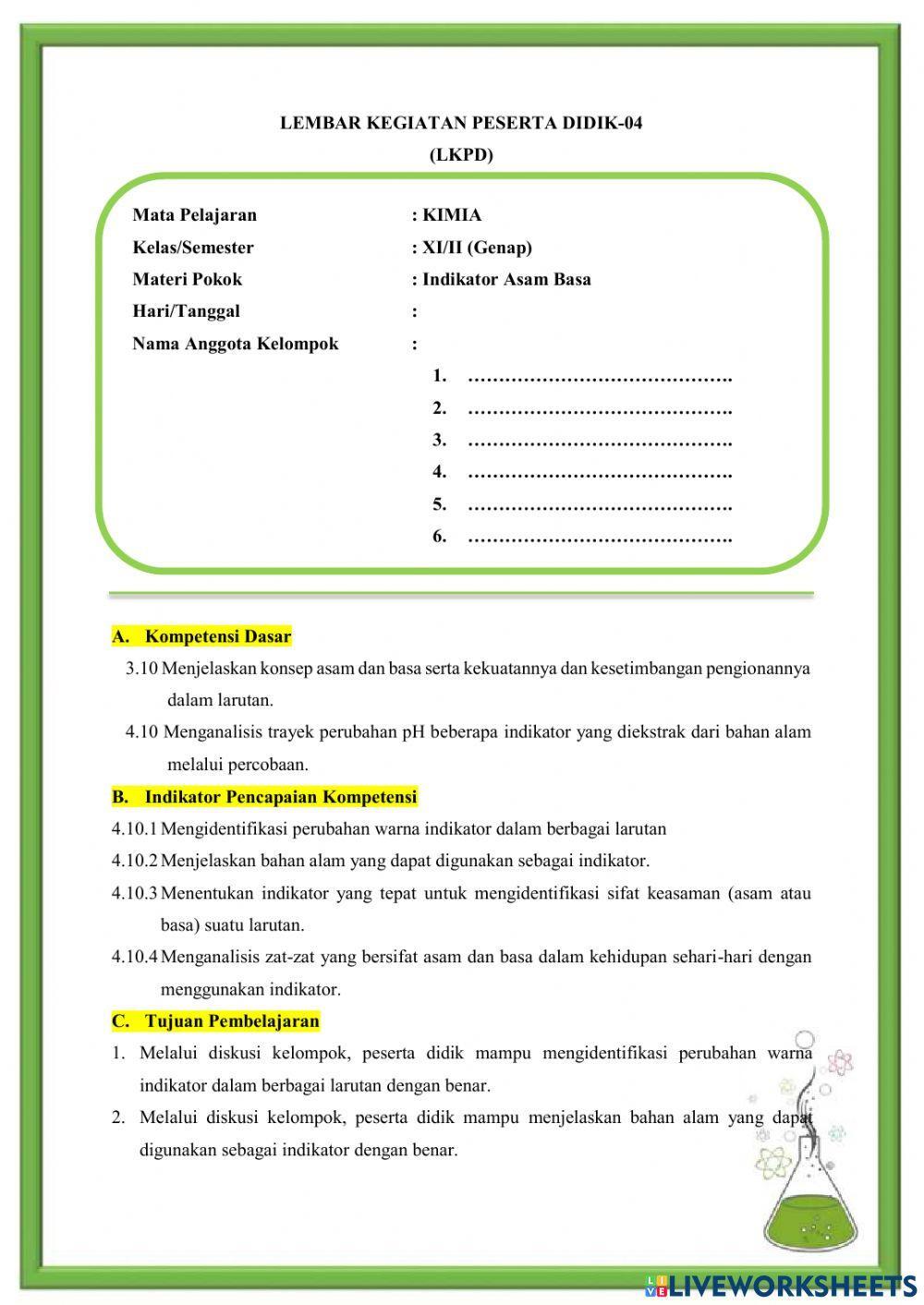 LKPD 04 Indikator Asam Basa
