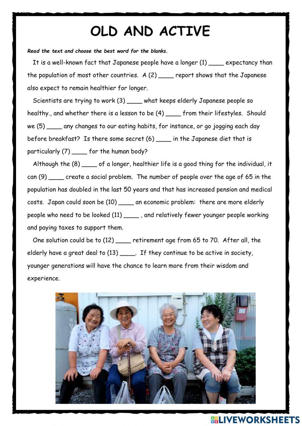 Old and Active FCE Use of English