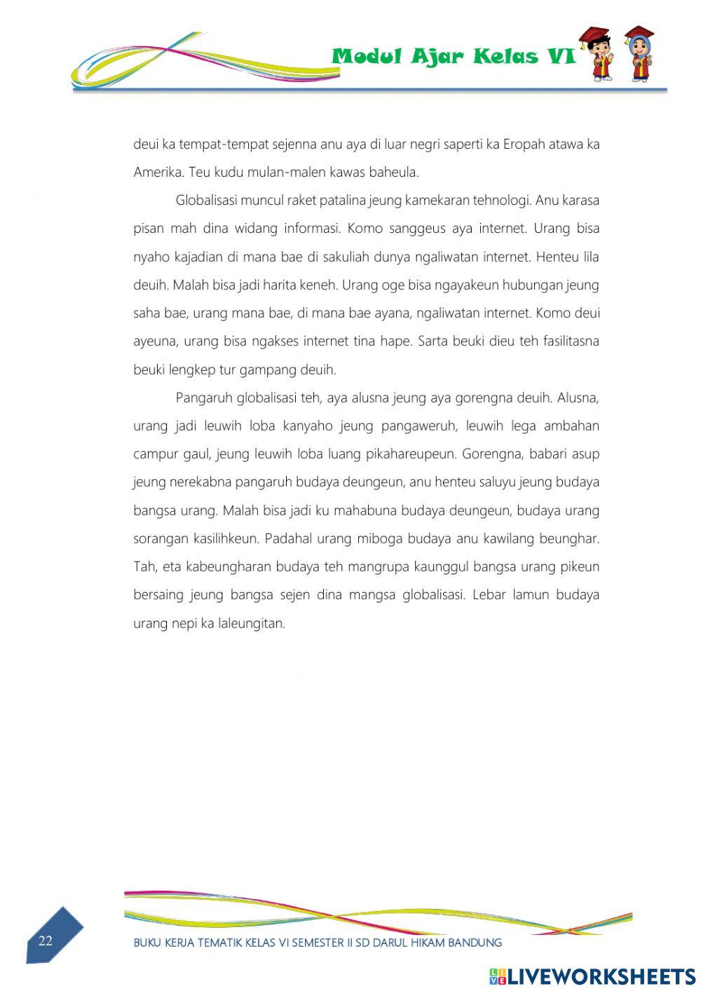 Ngajawab Pananya -Globalisasi-