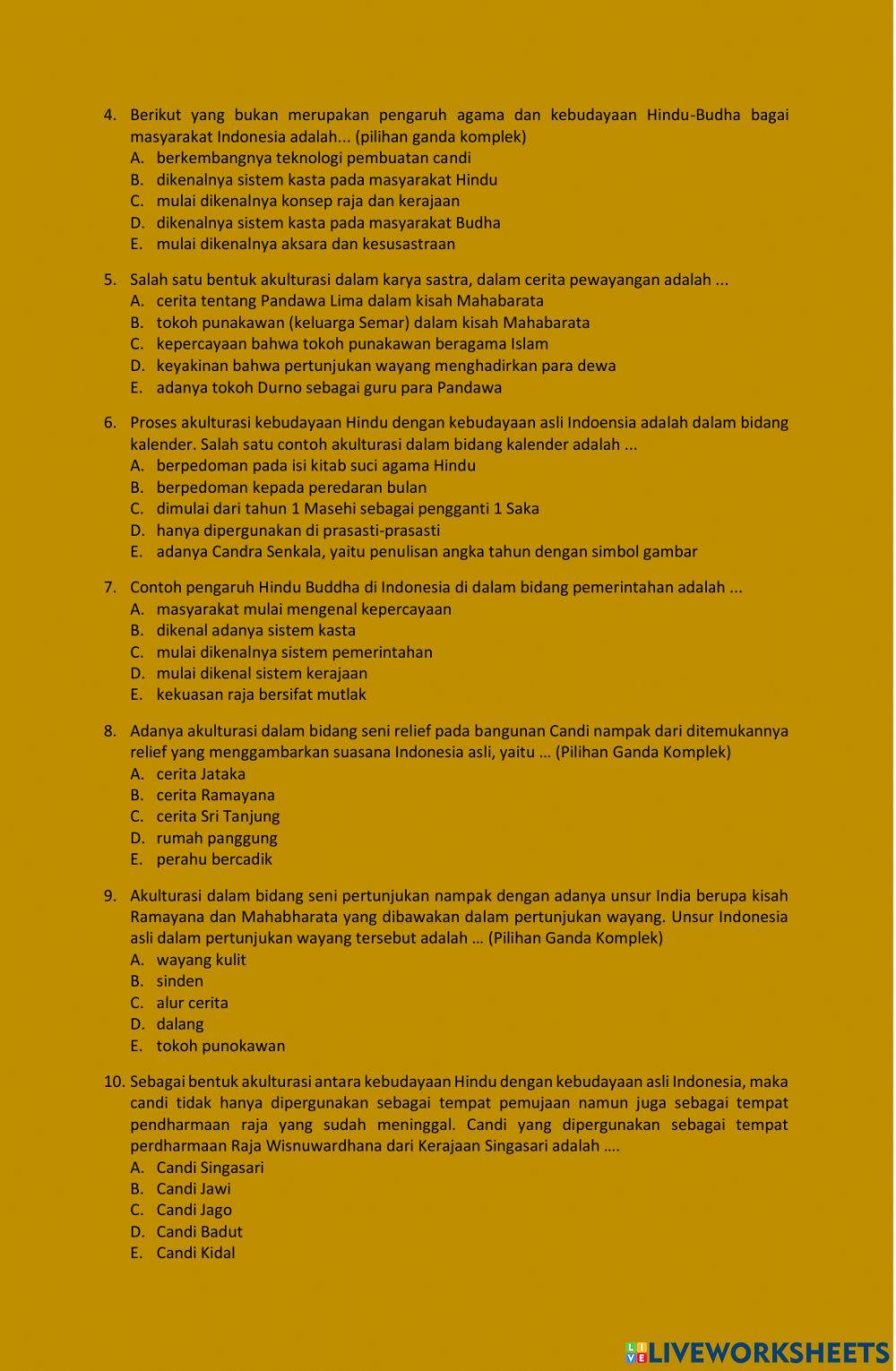 Akulturasi Hindu - Indonesia