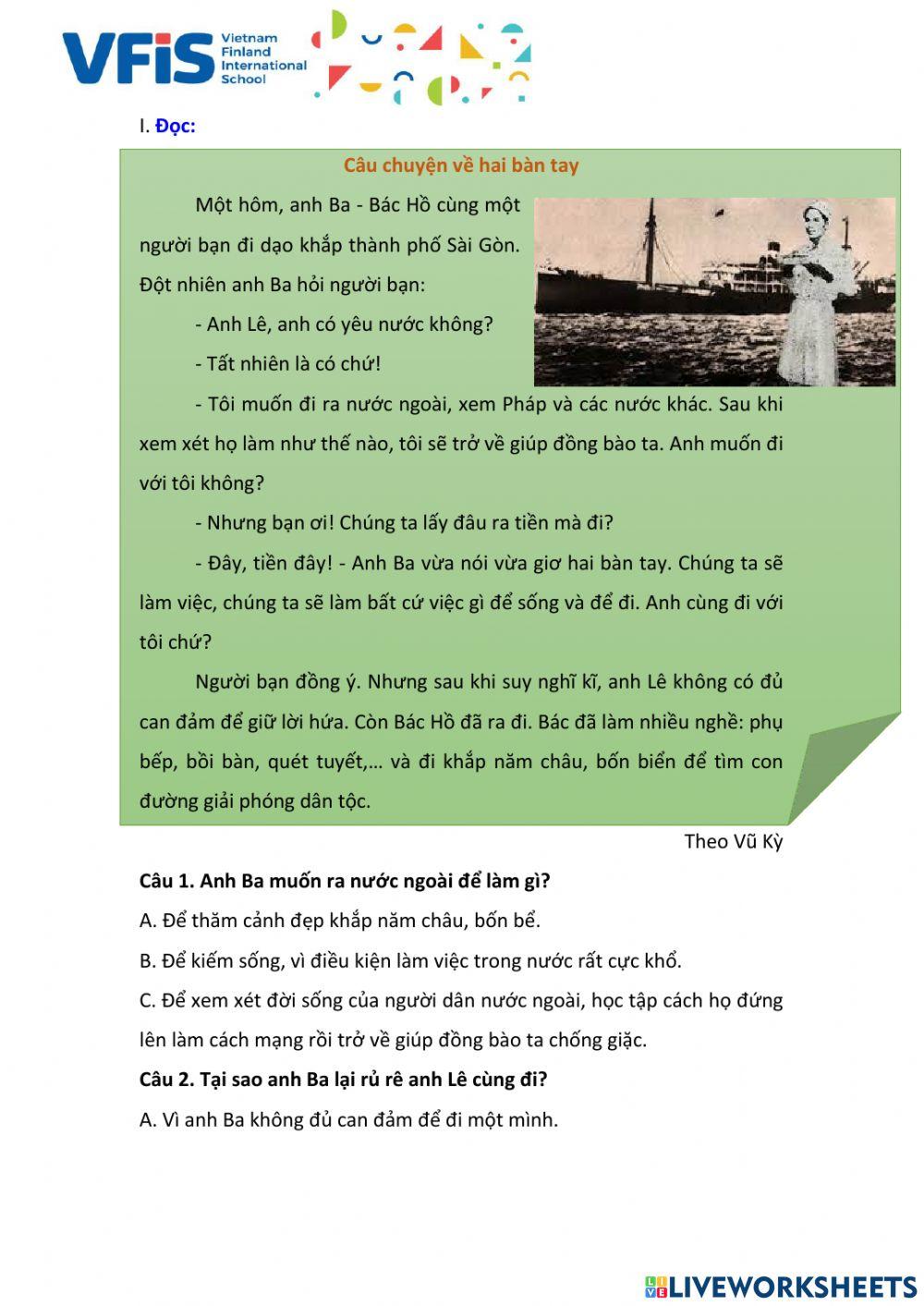 Đọc hiểu tuần 19