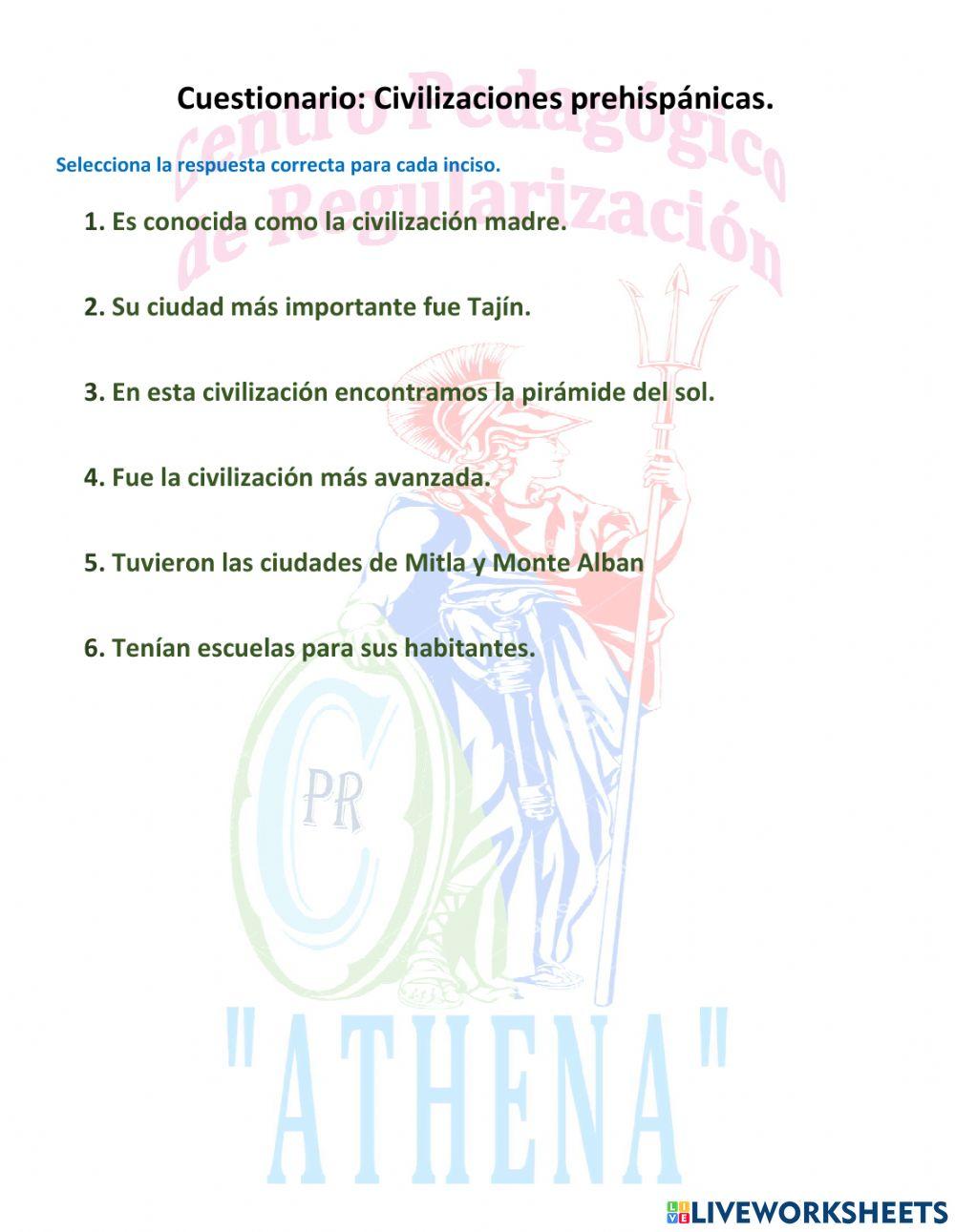 Civilizaciones prehispánicas