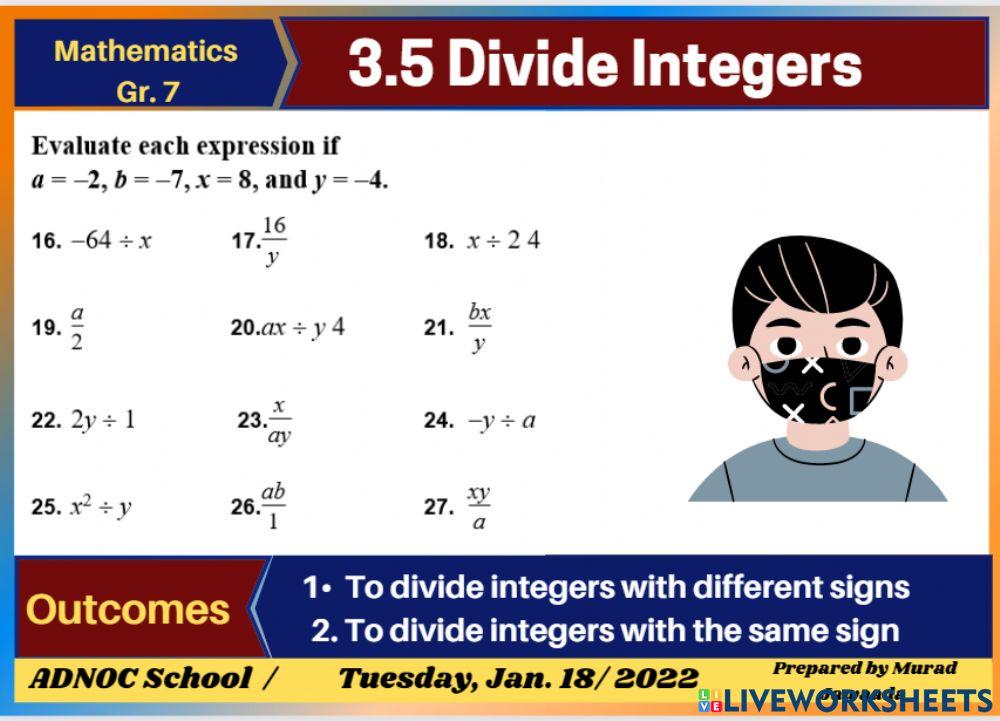 Divide Integers (Evaluate)