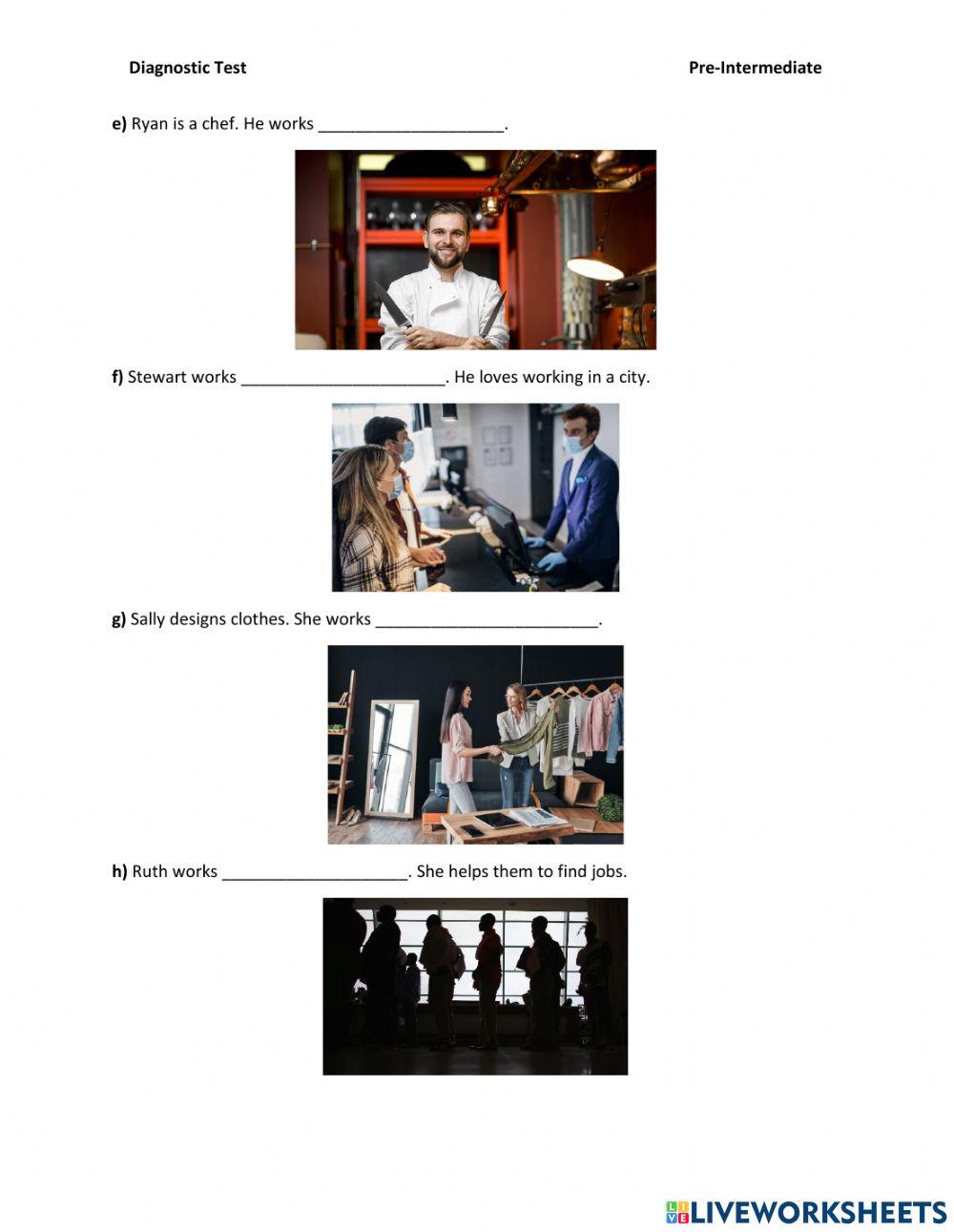 Diagnostic Test Pre-Intermediate