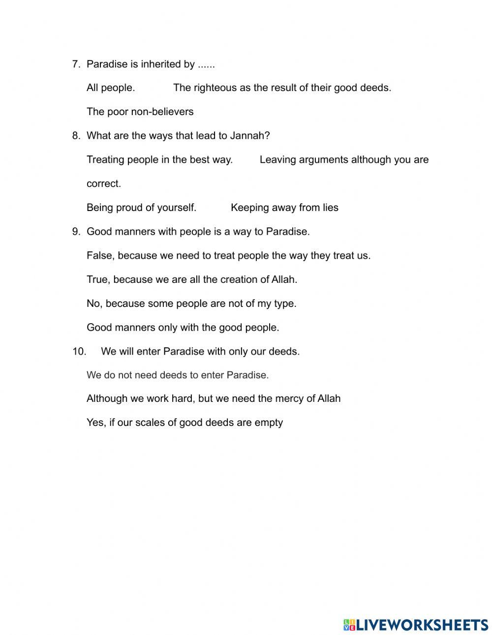 With my Prophet in Paradise