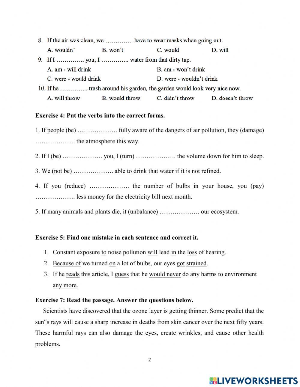 Grade 8 - monthly test 1
