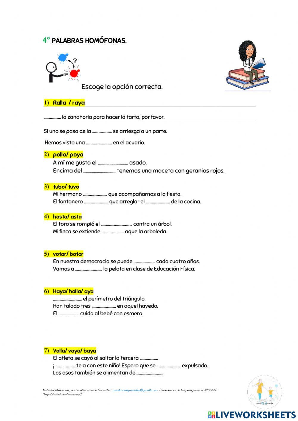 Homofonas,singular plural