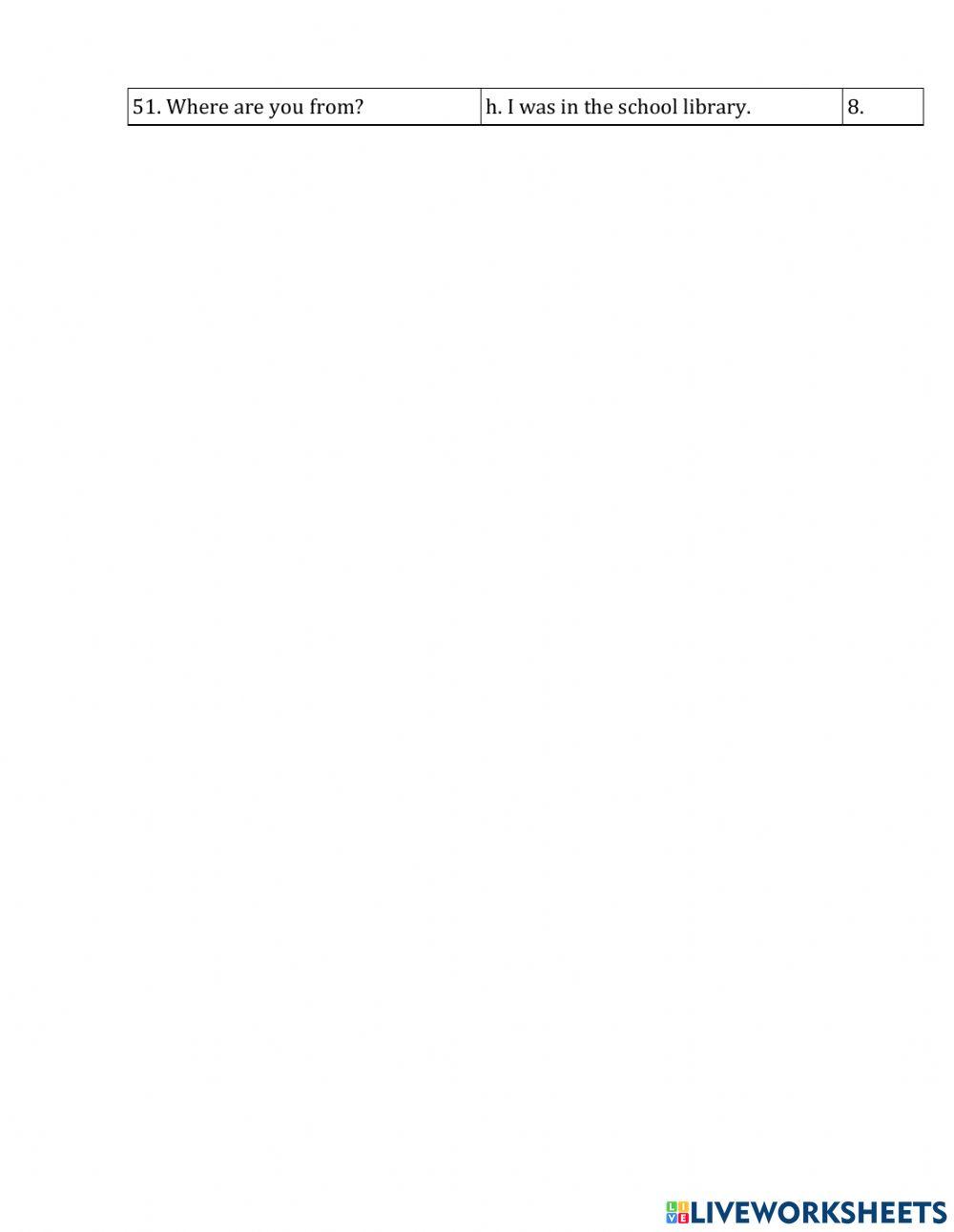 English test 1 grade 4