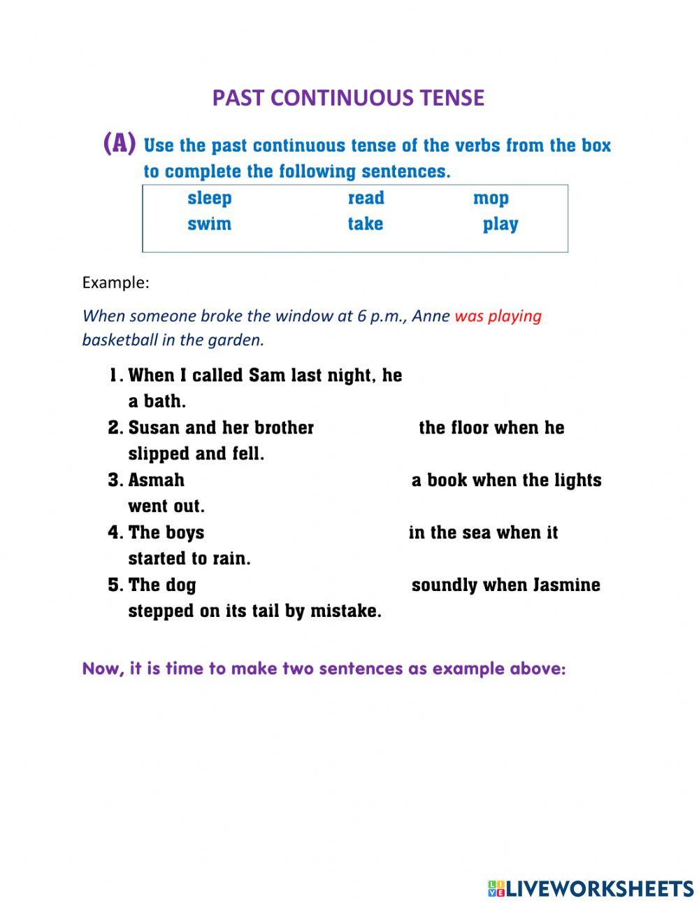 Past Continuous Tense