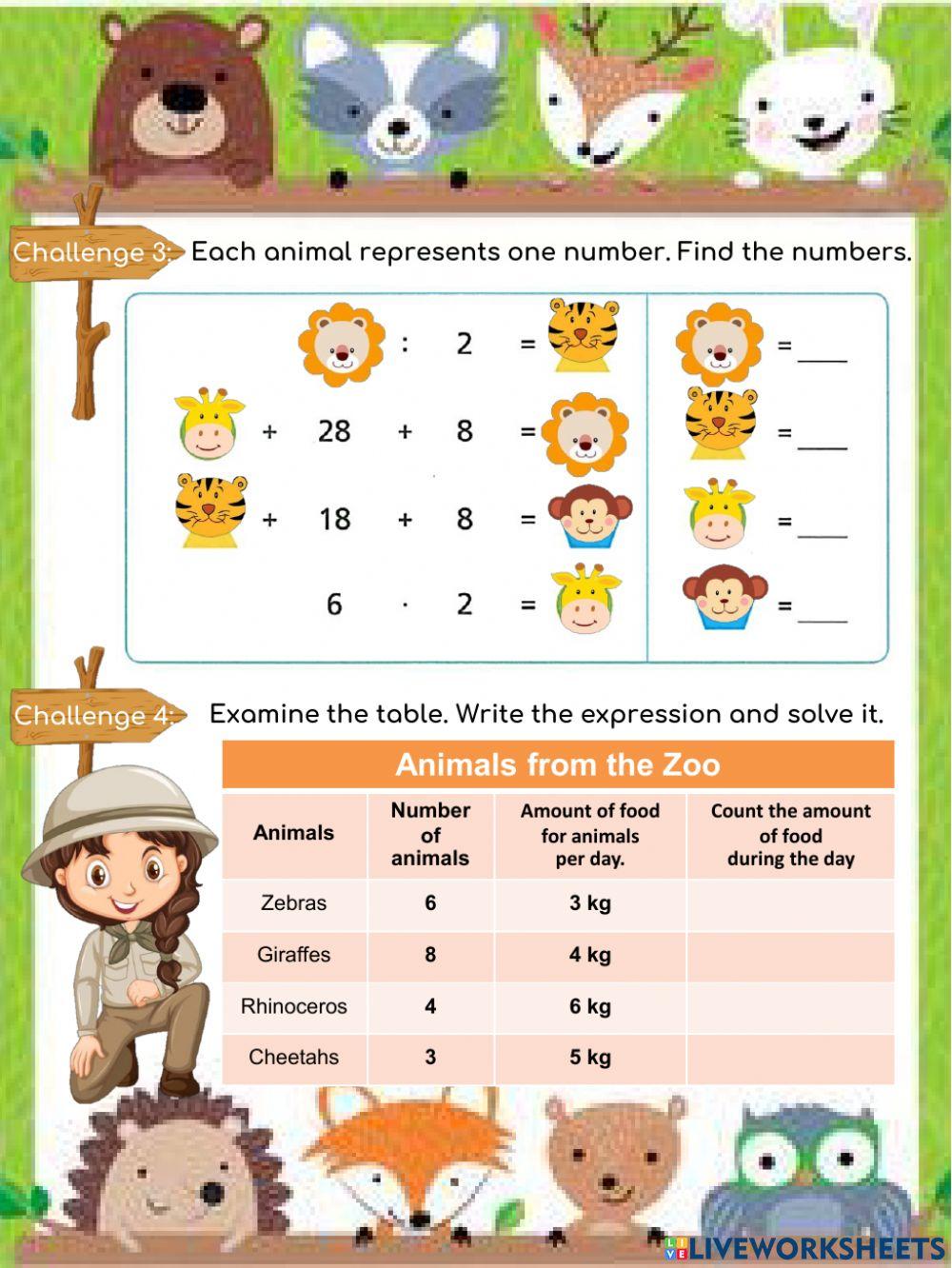 Worksheet - Revision - Word Problems