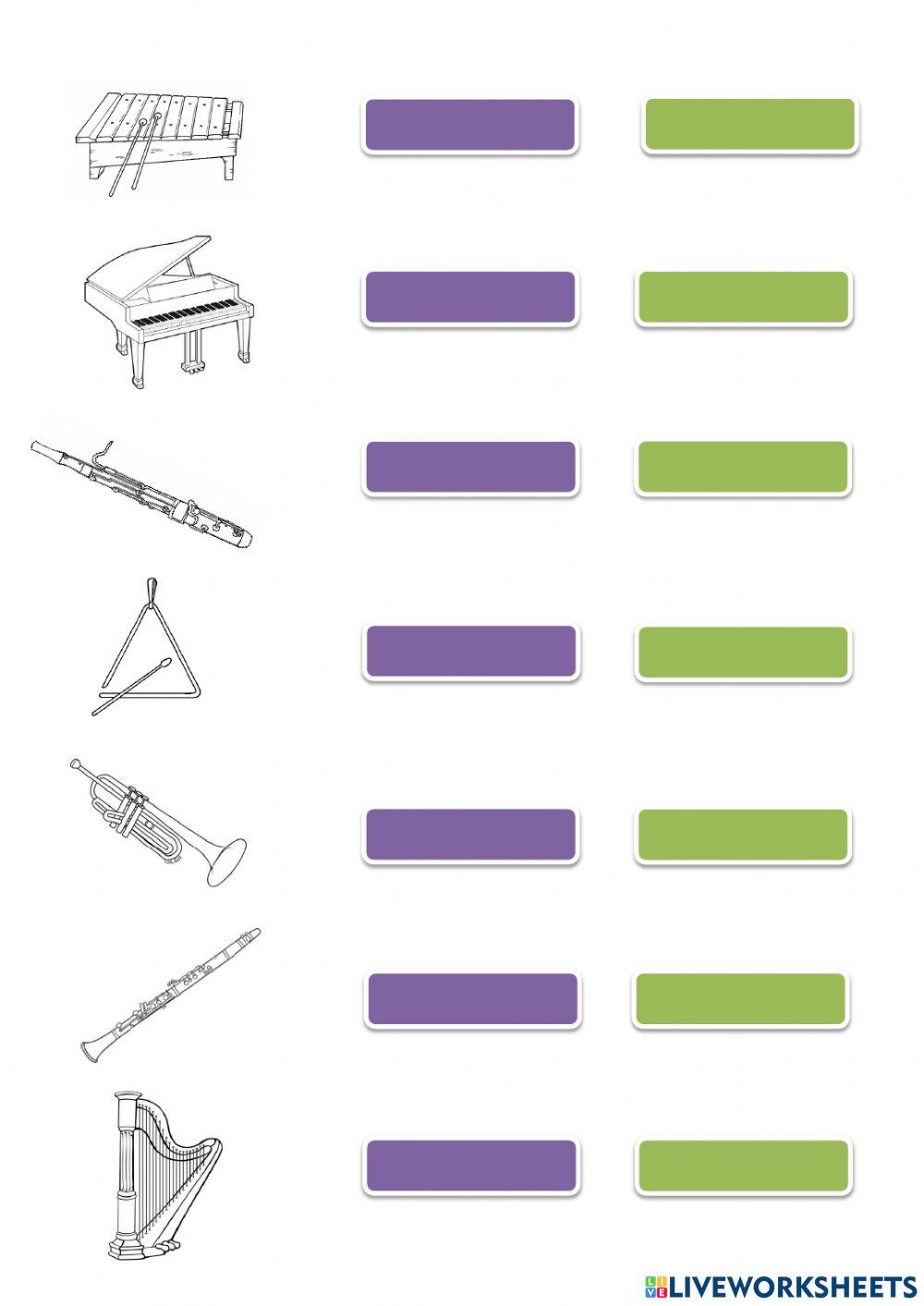 Familias de instrumentos
