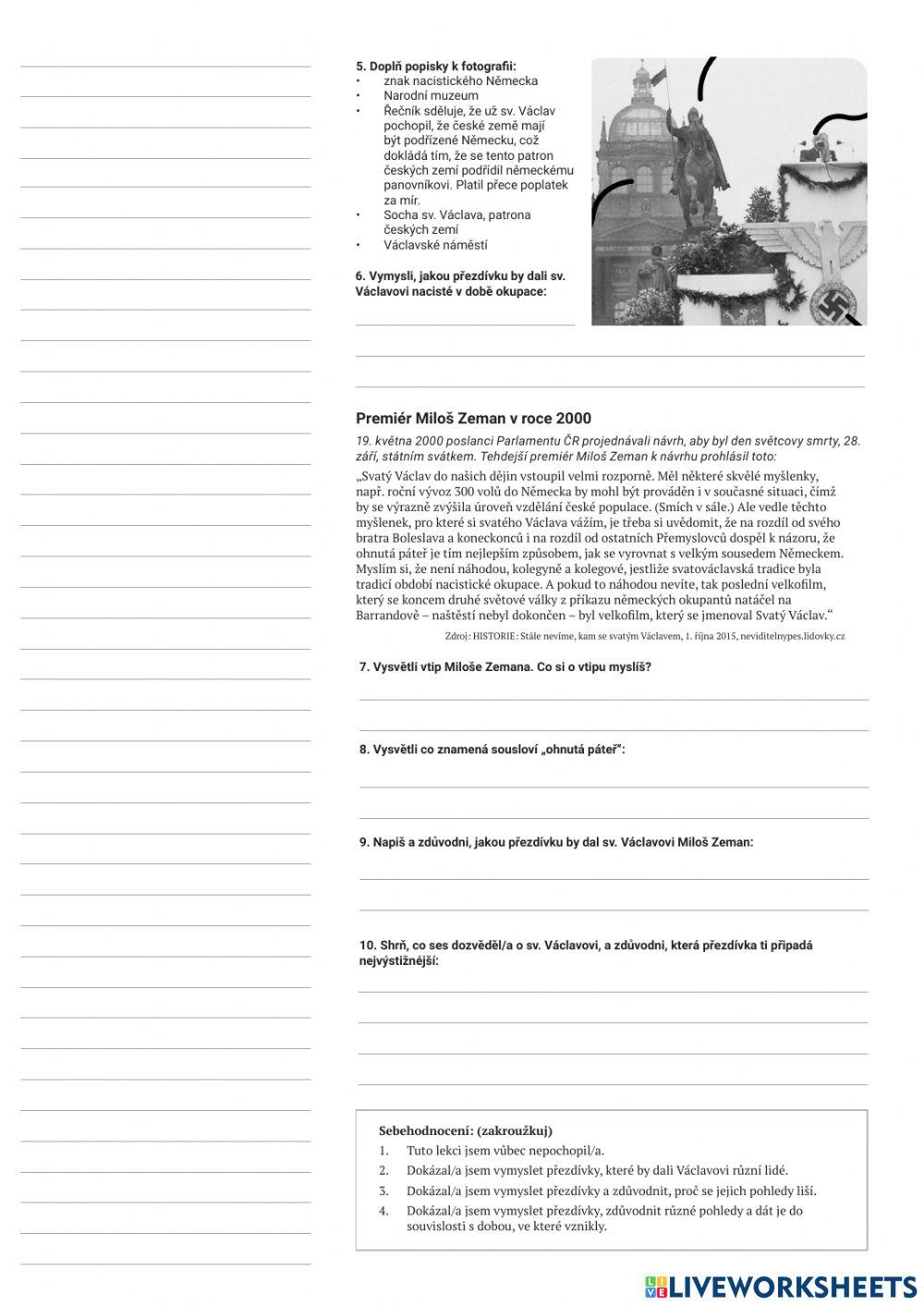 Jakou přezdivku by dali sv. Václavovi?