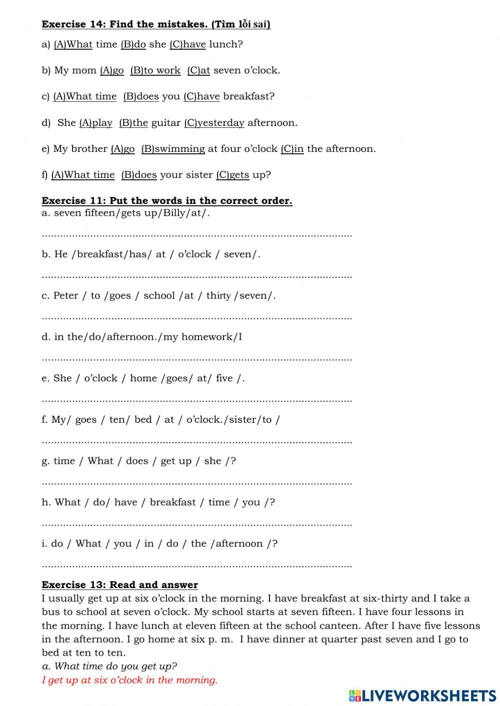 TA4-Unit11+12 worksheet