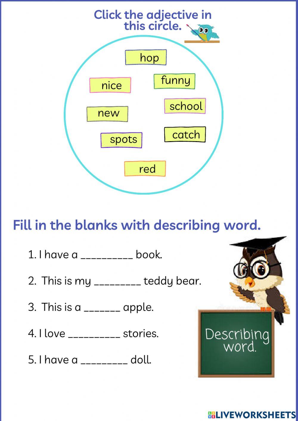 Nouns, Verbs & Adjectives