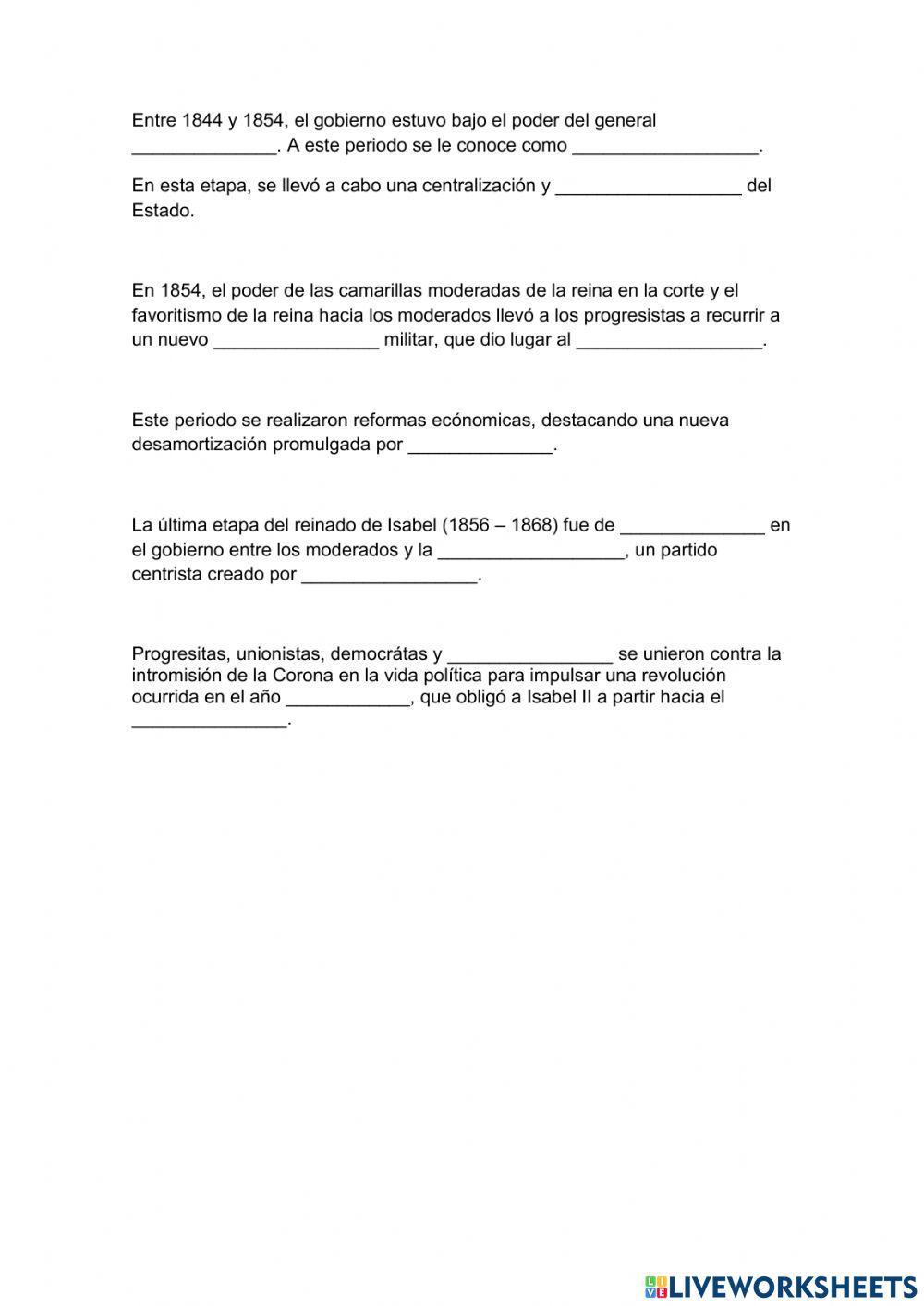 Reinado de Isabel II